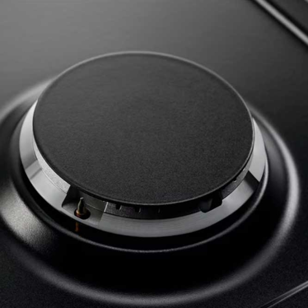 Plită încorporabilă pe gaz Electrolux KGS6436RK Black Oțel emailat, Gratare: Fontă photo 5