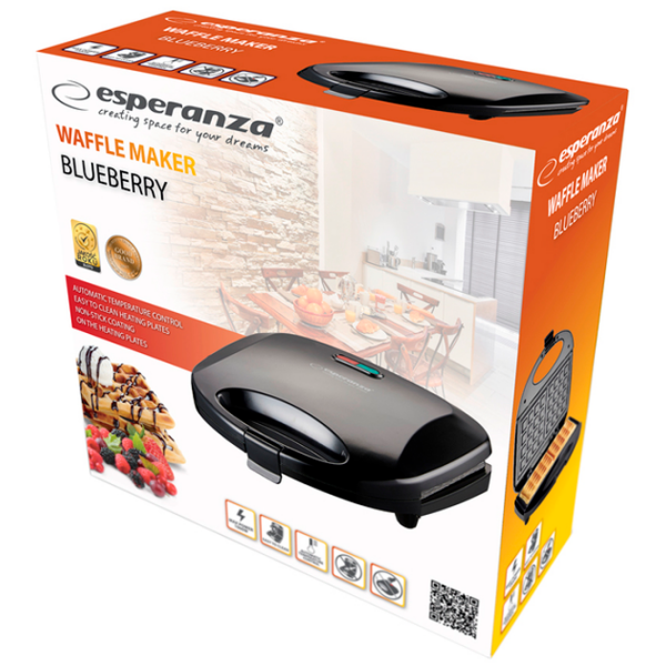 Aparat vafe Esperanza EKT008 Black 1000 W, Cantitatea de sandwich-uri:  photo 4