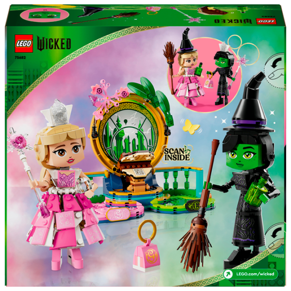 Constructor LEGO Elphaba & Glinda Figures Pink Numărul de piese 558, 10+ photo 9