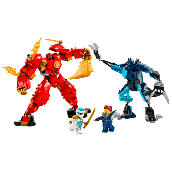 Constructor LEGO Kai's Elemental Fire Mech Multicolor Numărul de piese 322, 7+ photo 2
