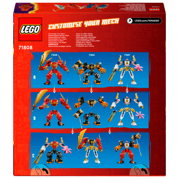 Constructor LEGO Kai's Elemental Fire Mech Multicolor Numărul de piese 322, 7+ photo 8