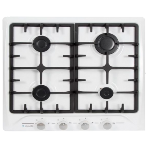 Plită încorporabilă pe gaz Zanetti ECO 1120 White Oțel emailat, Gratare: Emailate photo 1