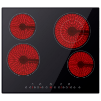 Plită încorporabilă electrică Midea MC-HF645 Black Vitroceramică, 6400 W, Hi-light