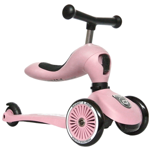 Детский трёхколёсный самокат Scoot and Ride Highway Kick 1 (96070) Розовый 1 год, 50 кг, Полиуретановые photo 1