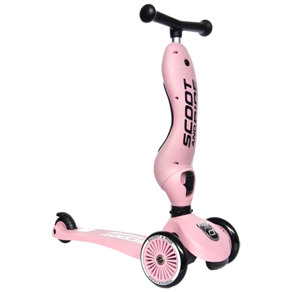 Детский трёхколёсный самокат Scoot and Ride Highway Kick 1 (96070) Розовый 1 год, 50 кг, Полиуретановые photo 2