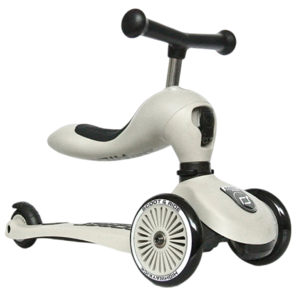 Детский трёхколёсный самокат Scoot and Ride Highway Kick 1 (96068) Серый 1 год, 50 кг, Полиуретановые photo 1