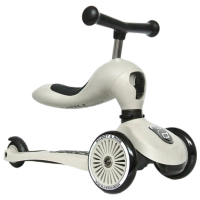 Детский трёхколёсный самокат Scoot and Ride Highway Kick 1 (96068) Серый 1 год, 50 кг, Полиуретановые