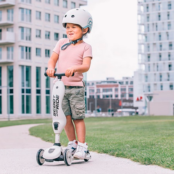 Детский трёхколёсный самокат Scoot and Ride Highway Kick 1 (96068) Серый 1 год, 50 кг, Полиуретановые photo 3