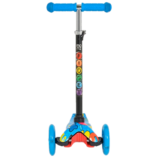 Trotinetă pentru copii cu trei roți Moni Fidget (3800146227944) Blue 3 ani, 40 kg, Din PU photo 4