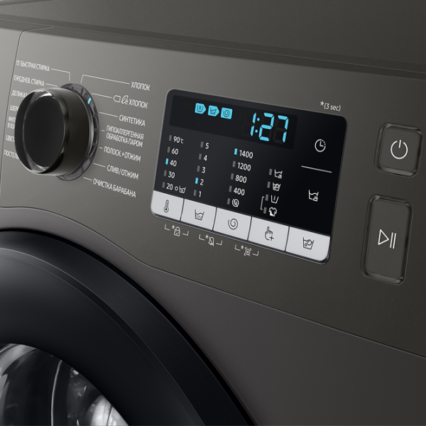 Стиральная машина Samsung WW90TA047AX/LP Нержавеющая сталь 9 кг, 1400 об/мин, A photo 8