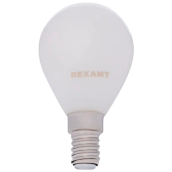 Лампочка светодиодная филаментная Rexant GL45 604-134 E14 | 9.5 Вт | White photo 1