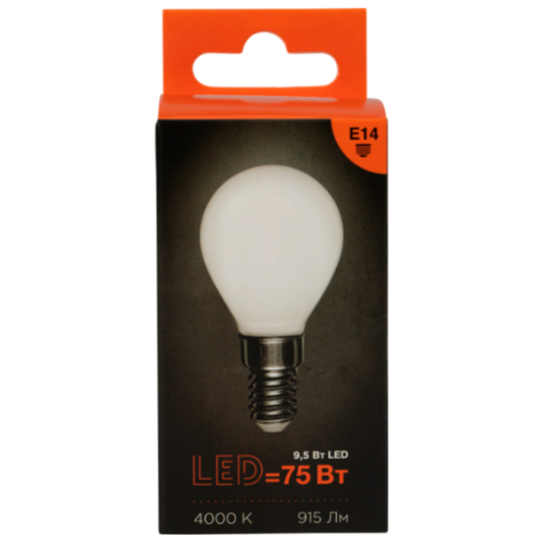 Лампочка светодиодная филаментная Rexant GL45 604-134 E14 | 9.5 Вт | White photo 2