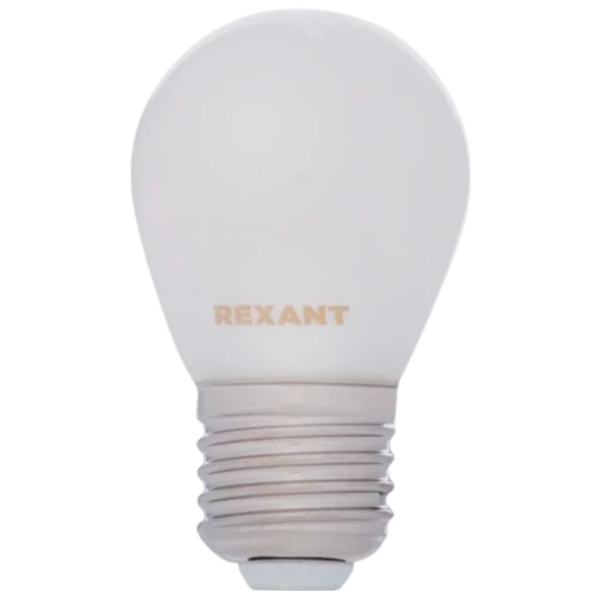 Лампочка светодиодная филаментная Rexant GL45 604-136 E27 | 9.5 Вт | White photo 1