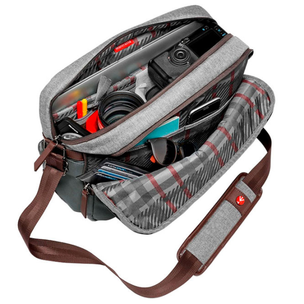 Сумка для фотоаппарата Manfrotto Windsor reporter bag Серый Натуральная кожа, Нейлон, Синтетическая ткань photo 5