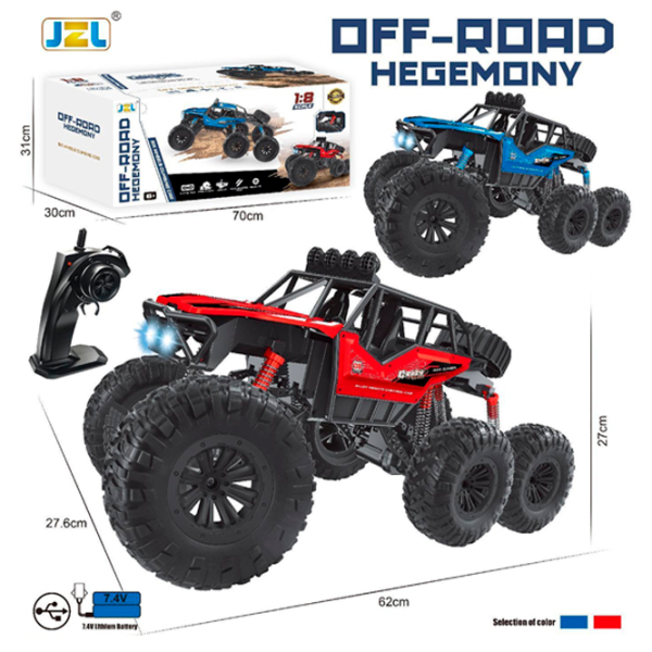 Машинка JZL Six-Wheel Climbing Car Off-Road Hegemony 2280 Синий  photo 4