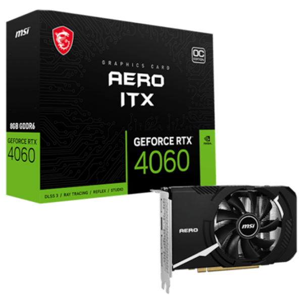 Placă video MSI GeForce RTX 4060 AERO ITX OC 8 GB PCI Express x8 4.0 photo 5