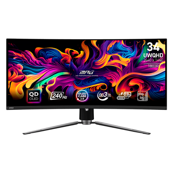 Монитор MSI 341CQPX Черный 34.1" Ultra WQHD OLED OLED photo 1