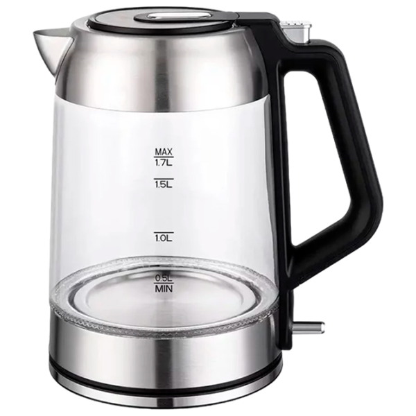 Ceainic electric Ozon EKC-1705A-GS Inox , 1.7l, Material interior: Sticlă photo 3
