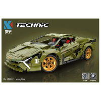 Constructor cu telecomandă KeeYee Lamborghini SIAN Green Numărul de piese 2375, 16+