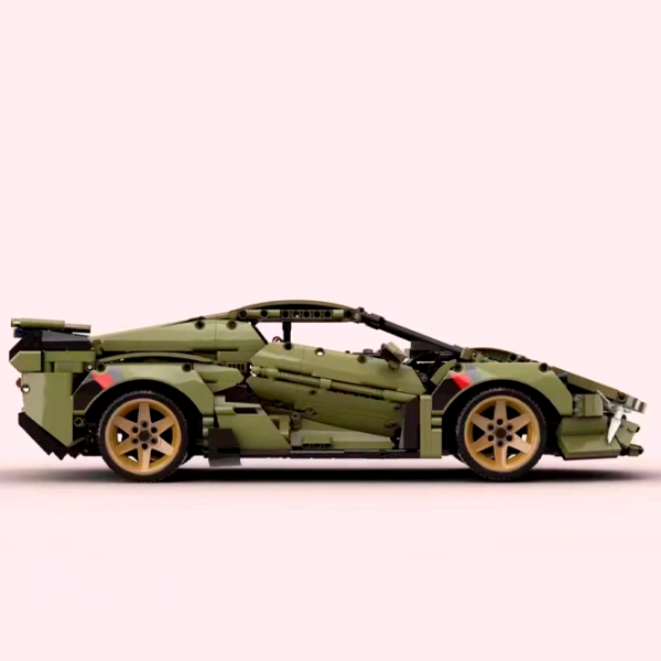 Constructor cu telecomandă KeeYee Lamborghini SIAN Green Numărul de piese 2375, 16+ photo 3