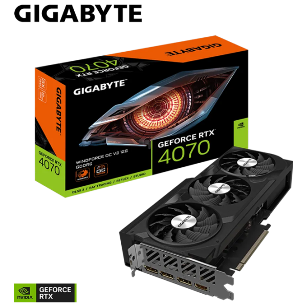 Видеокарта Gigabyte GeForce RTX 4070 WINDFORCE OC V2 12 ГБ PCI Express x16 4.0 photo 8