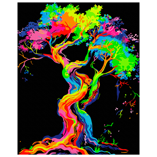 Pictură pe numere BrushMe Copacul viselor BSB0028FC 50 x 40 cm, Pânză photo 1