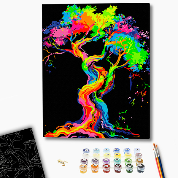 Pictură pe numere BrushMe Copacul viselor BSB0028FC 50 x 40 cm, Pânză photo 2