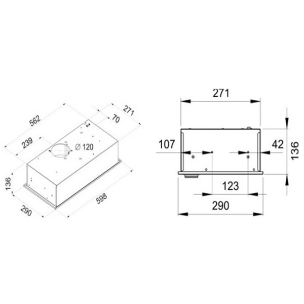 Hotă Tornado Modul Glass 750 White 60 cm, Recirculare, 750 m³/h photo 4
