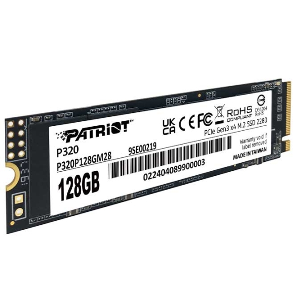 SSD Patriot P320 M.2 NVMe 128 ГБ Скорость чтения: 1600 MБ/с,
Скорость записи: 1600 МБ/с photo 5