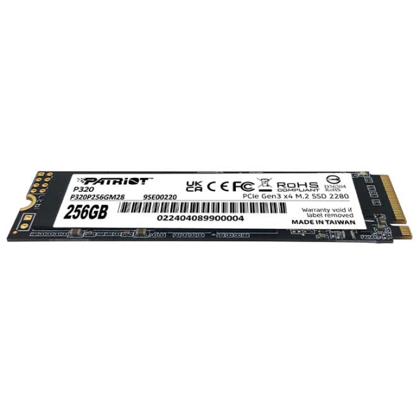 SSD Patriot P320 M.2 NVMe 256 ГБ Скорость чтения: 2200 МБ/с,Скорость записи: 1200 MБ/с photo 2