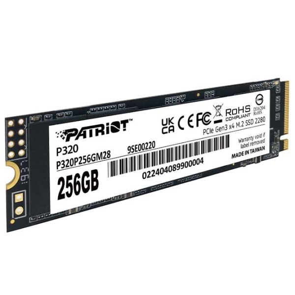 SSD Patriot P320 M.2 NVMe 256 ГБ Скорость чтения: 2200 МБ/с,Скорость записи: 1200 MБ/с photo 3