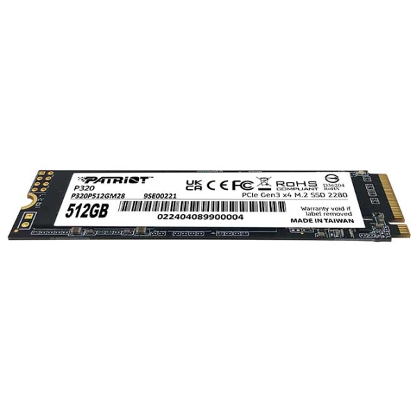 SSD Patriot P320 M.2 NVMe 512 ГБ Скорость чтения: 3000 МБ/с,Скорость записи: 2200 МБ/с photo 3