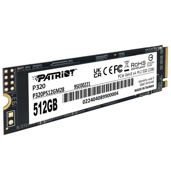 SSD Patriot P320 M.2 NVMe 512 ГБ Скорость чтения: 3000 МБ/с,Скорость записи: 2200 МБ/с photo 4