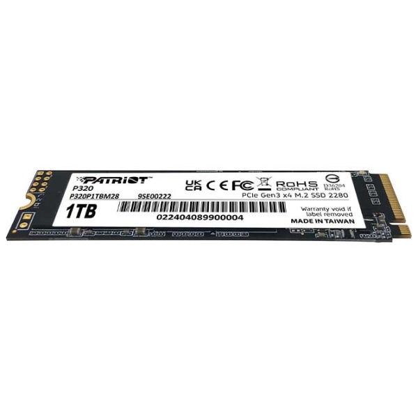 SSD Patriot P320 M.2 NVMe 1 ТБ Скорость чтения: 3000 МБ/с,
Скорость записи: 2200 МБ/с photo 3