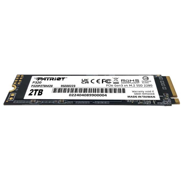 SSD Patriot P320 M.2 NVMe 2 ТБ Скорость чтения: 3000 МБ/с,
Скорость записи: 2200 МБ/с photo 3