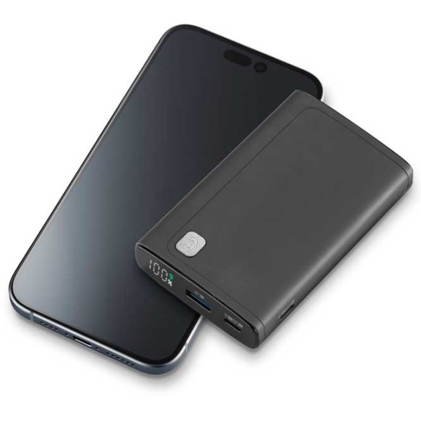 Power Bank 10000 mAh Cellularline PBDISPL01PD10000K (20 W) Black  photo 4