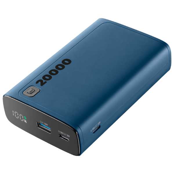 Power Bank 20000 mAh Cellularline PBDISPL01PD20000B (20 W) Blue  photo 1
