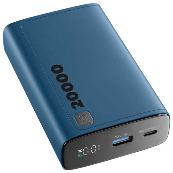 Power Bank 20000 mAh Cellularline PBDISPL01PD20000B (20 W) Blue  photo 3