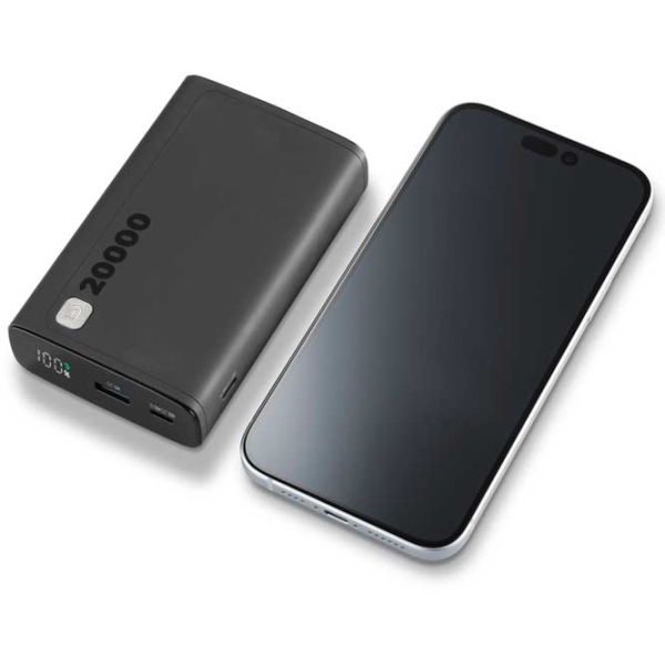 Power Bank 20000 mAh Cellularline PBDISPL01PD20000K (20 W) Black  photo 5