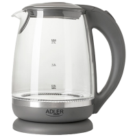 Ceainic electric Adler AD-1286 Gray 2200 W, 2 l, Material interior: Sticlă