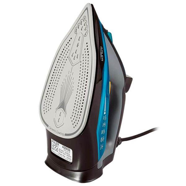 Fier de călcat Adler AD-5032 Blue 2400 W, 80 g/min, 0.35 l, Ceramică photo 2
