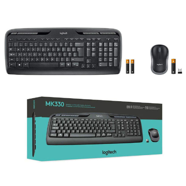 Tastatura & Mouse Logitech Desktop MK330 Black Home and Office, Fără fir photo 7
