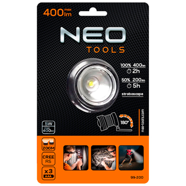 Фонарик NEO Tools 99-200 Черный  photo 3