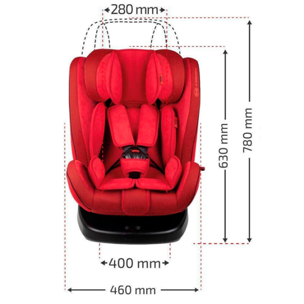 Scaun auto Heyner MultiFix Twist 785130 Red 0 luni - 1 an, 18 kg photo 4