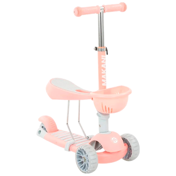 Trotinetă pentru copii cu trei roți Kikka Boo Bon Bon 3 in 1 (3801006010942) Pink 3 ani, 50 kg, Din plastic cu silicon photo 1