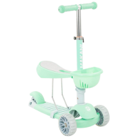 Trotinetă pentru copii cu trei roți Kikka Boo Bon Bon 3 in 1 (3801006010959) Mint 3 ani, 50 kg, Din plastic cu silicon