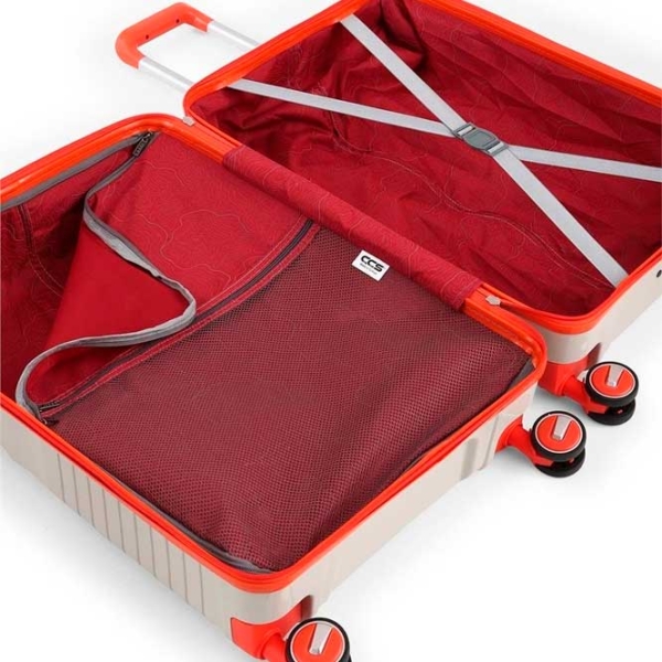 Valiză CCS 5239 White Orange 105l   photo 8