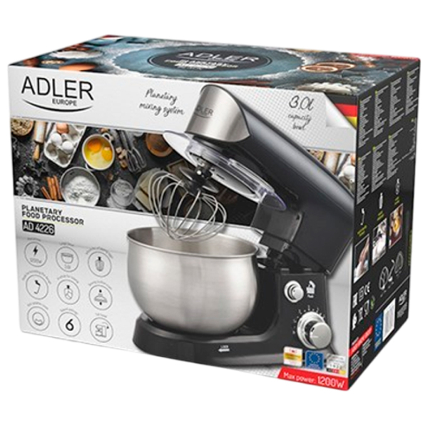 Mașină de bucătărie Adler AD-4226 Black 1200 W, Mecanic, Numărul de viteze: 6 photo 7