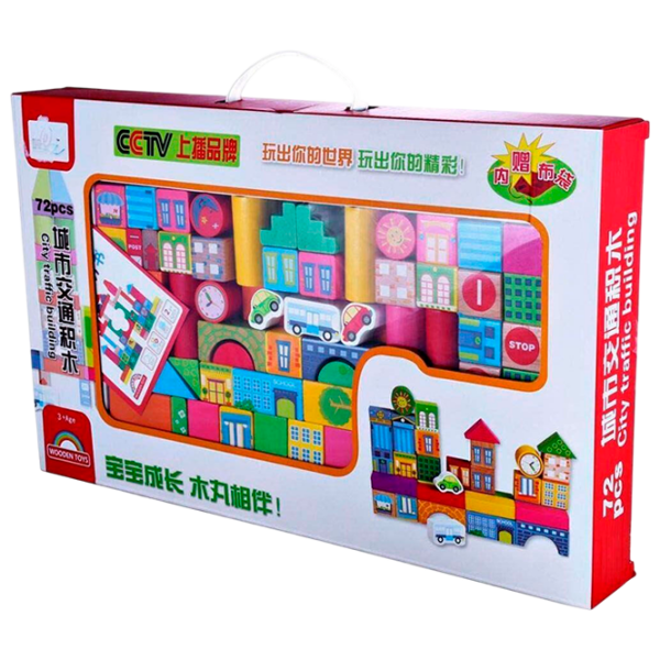 Constructor Wooden Toys CCTV Multicolor Numărul de piese 72, 3+ photo 1