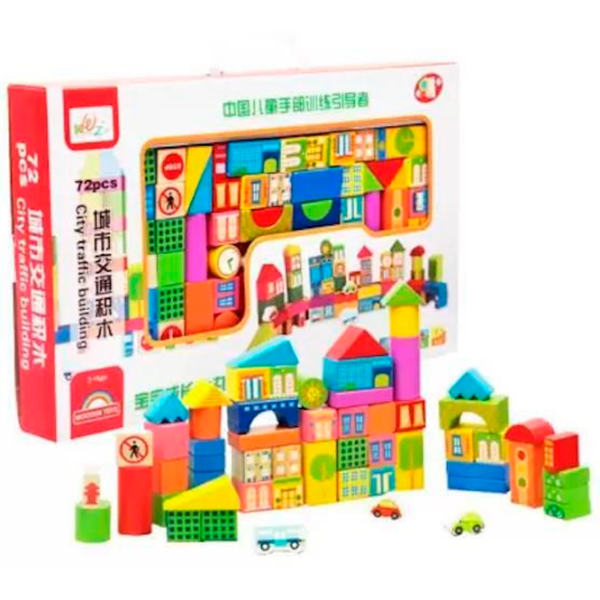 Constructor Wooden Toys CCTV Multicolor Numărul de piese 72, 3+ photo 2